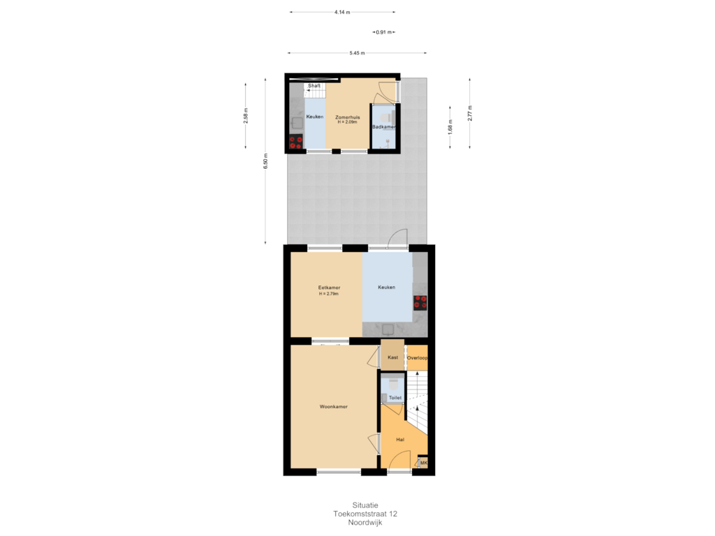 Bekijk plattegrond van Situatie van Toekomststraat 12