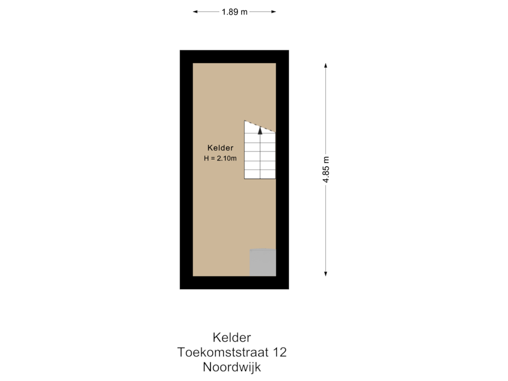 Bekijk plattegrond van Kelder van Toekomststraat 12