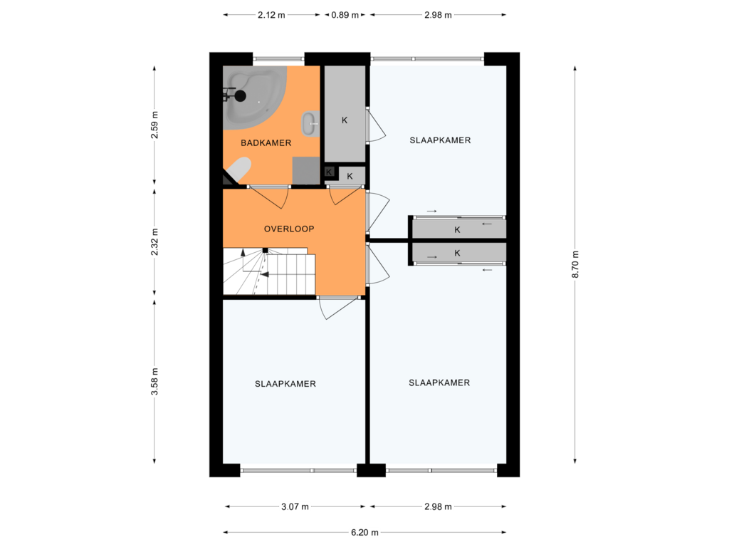 Bekijk plattegrond van 1e VERDIEPING van Bredenhorst 137