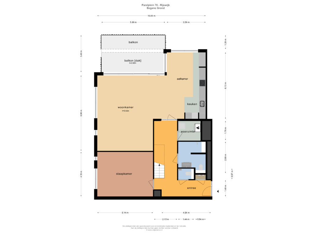 Bekijk plattegrond van BEGANE GROND van Parelplein 78