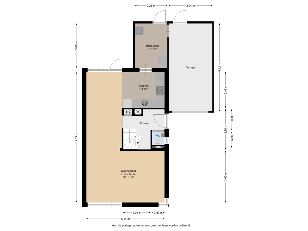 View floorplan of Begane Grond of De Dassenboarch 1