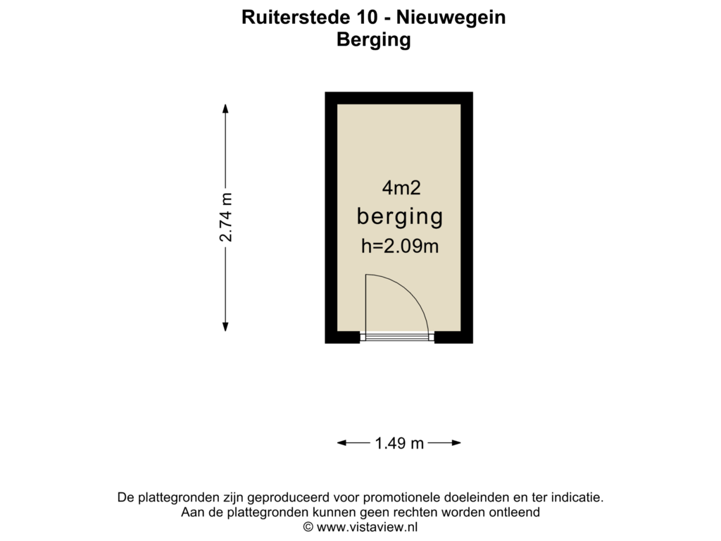 View floorplan of BERGING of Ruiterstede 10