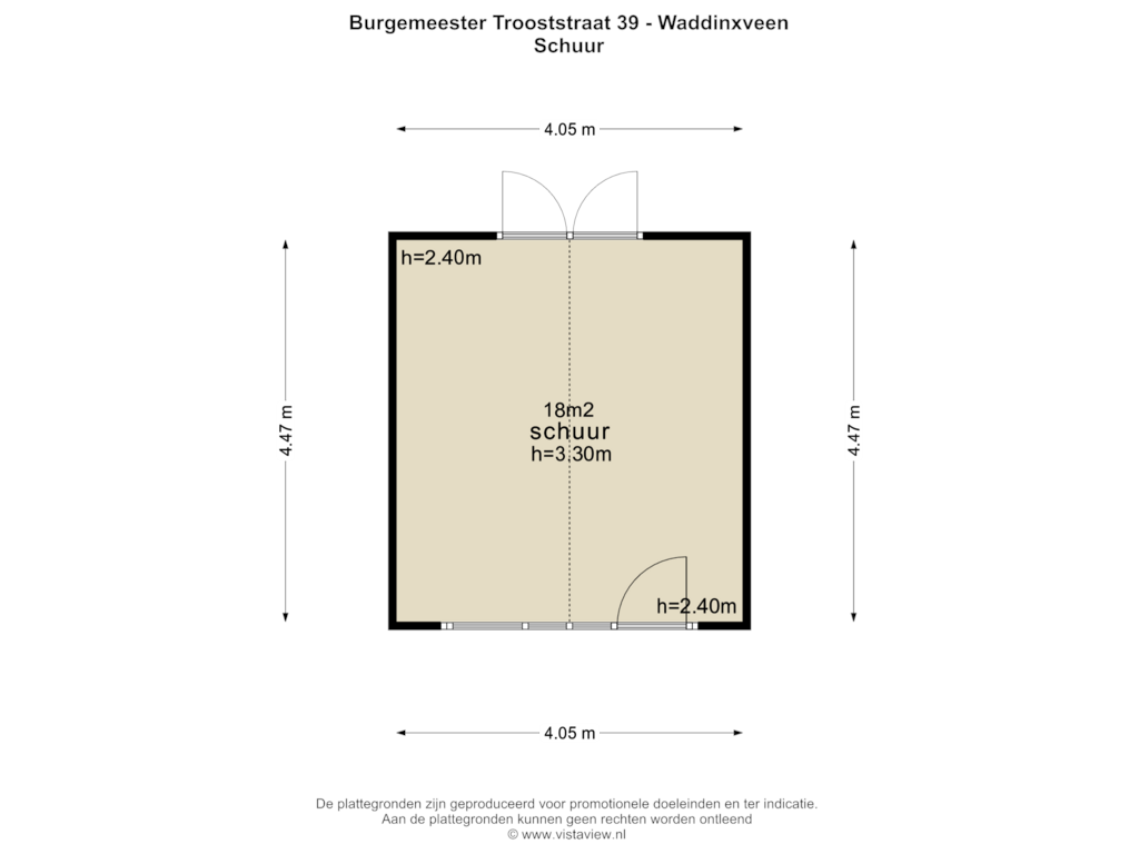 Bekijk plattegrond van SCHUUR van Burgemeester Trooststraat 39