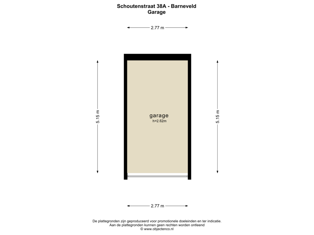 Bekijk plattegrond van GARAGE van Schoutenstraat 38-A