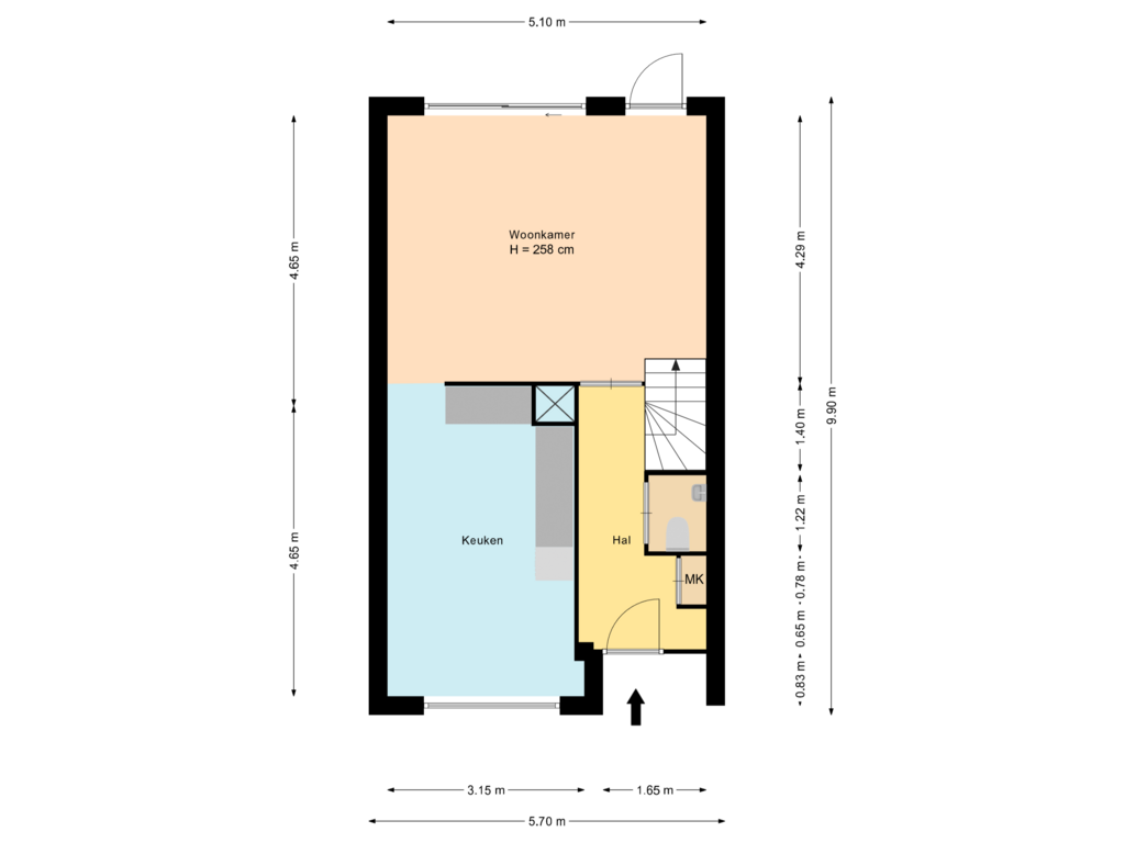 View floorplan of Begane grond of Roer 32