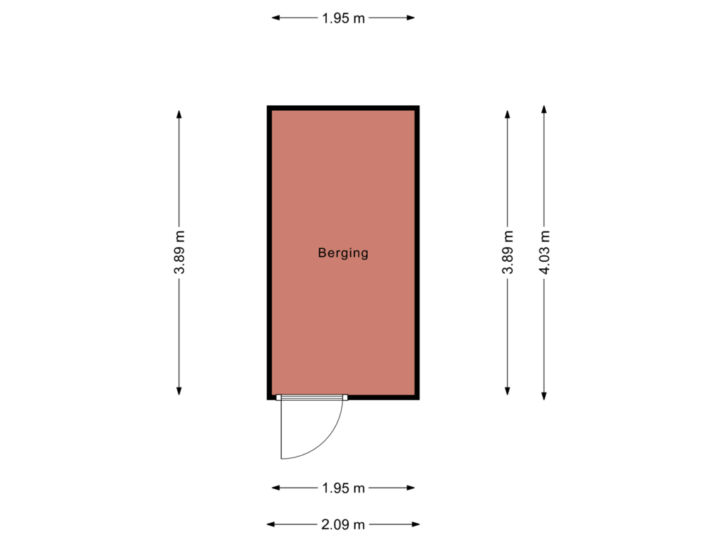 View floorplan of Berging of Roer 32