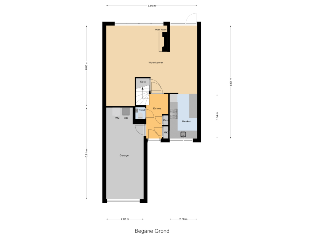 Bekijk plattegrond van Begane Grond van Zeegat 9