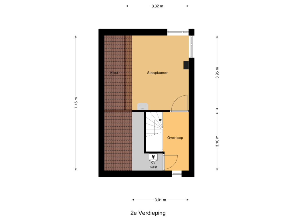 Bekijk plattegrond van 2e Verdieping van Zeegat 9