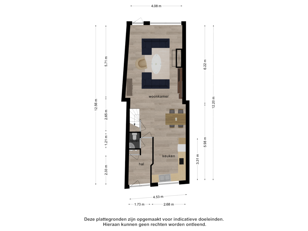 Bekijk plattegrond van Begane grond van Spanjaardstraat 9