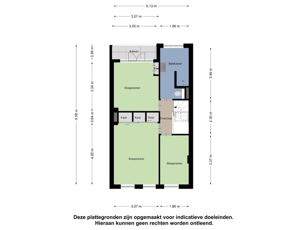 View floorplan of Tweede Verdieping of Zuiddijk 24-A