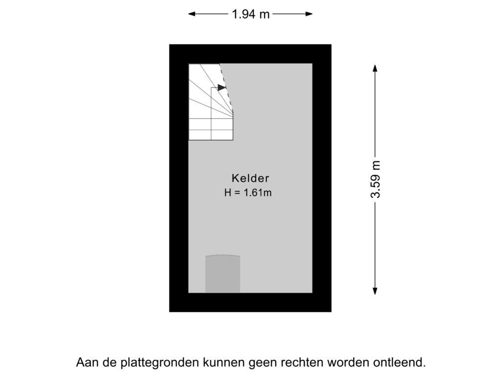 View floorplan of Kelder of Leeuwerikstraat 23