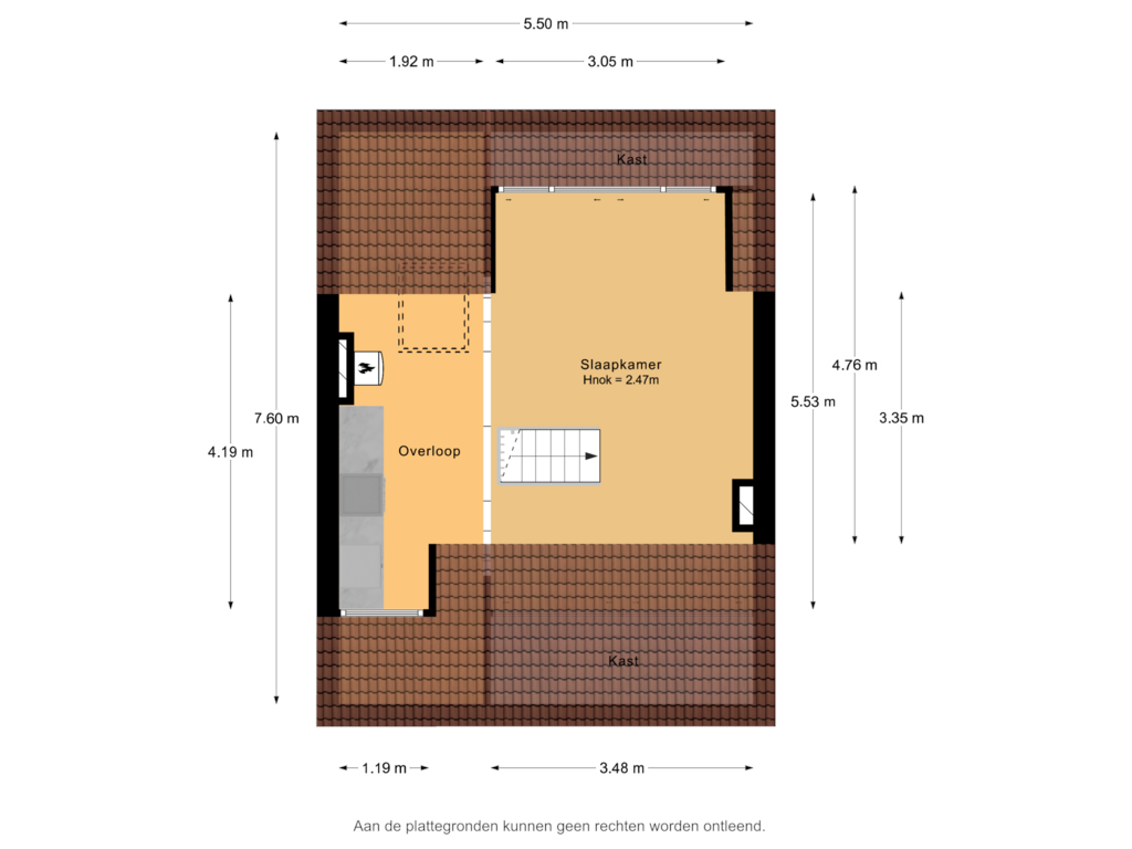 View floorplan of 2e Verdieping of Leeuwerikstraat 23