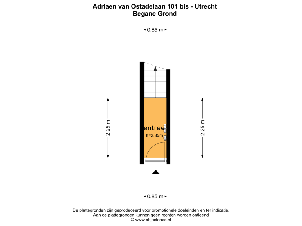 Bekijk plattegrond van Begane Grond van Adriaen van Ostadelaan 101-BS