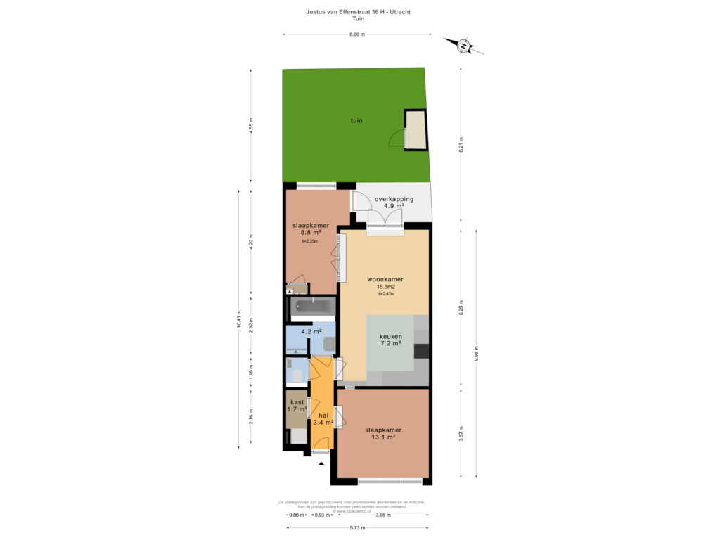 Bekijk plattegrond van TUIN van Justus van Effenstraat 36-H