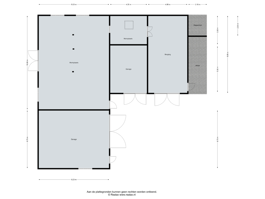 Bekijk plattegrond van Garage 2 van Markveldsedijk 6