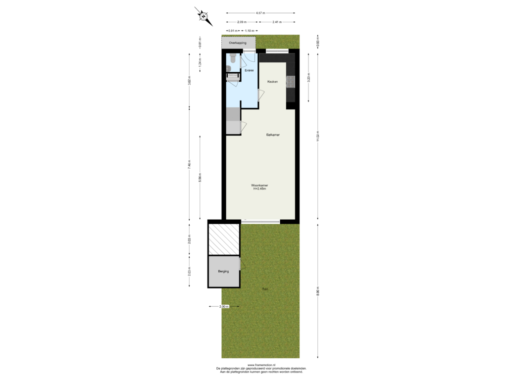 Bekijk plattegrond van Begane Grond tuin van Johanna van Duynstraat 8