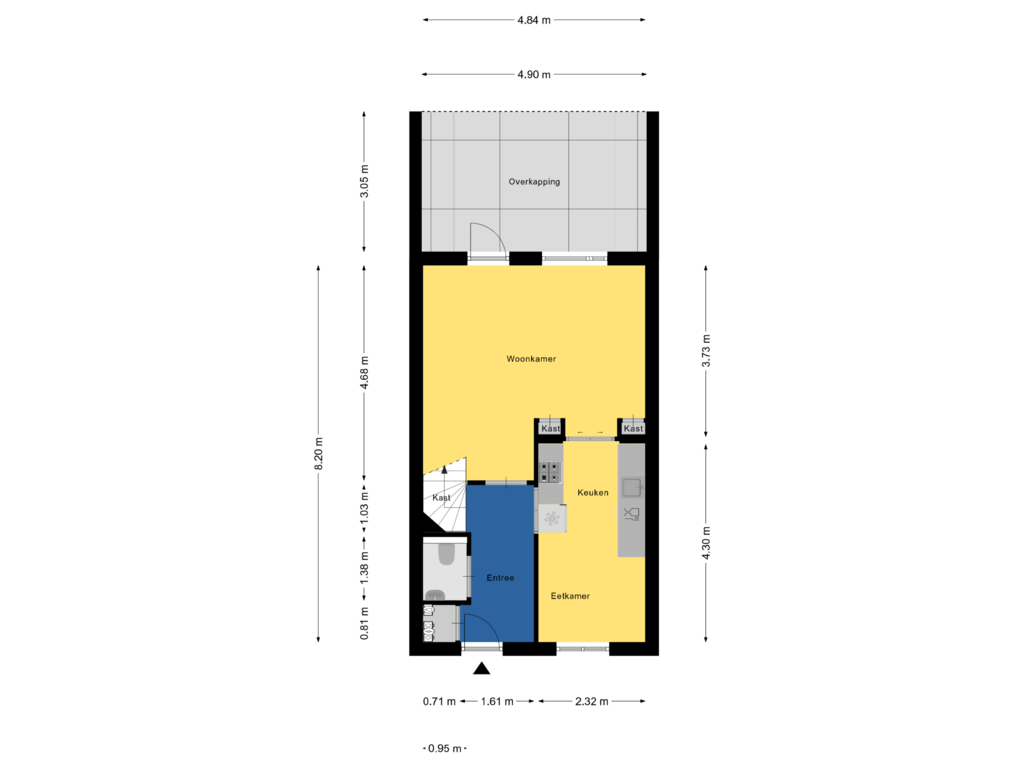 View floorplan of Begane Grond of Het Reut 408