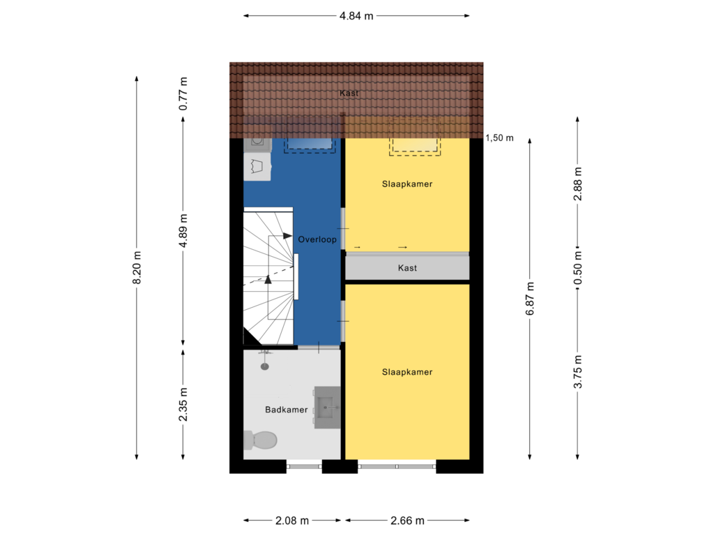 View floorplan of Eerste Verdieping of Het Reut 408