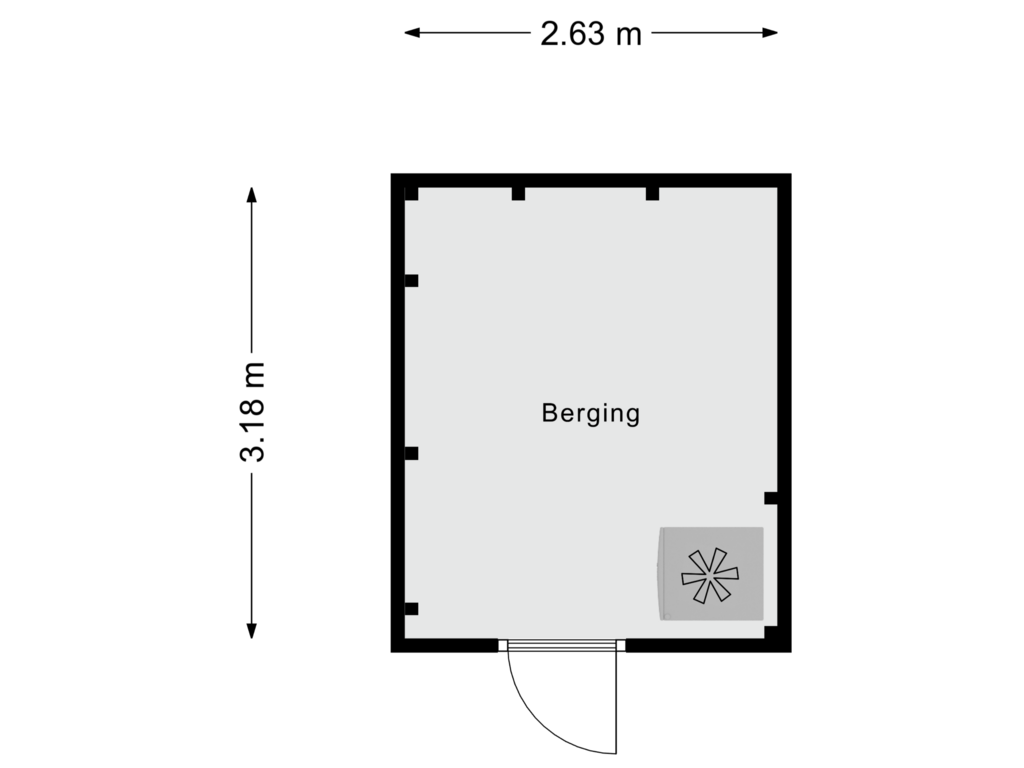 View floorplan of Berging of Het Reut 408