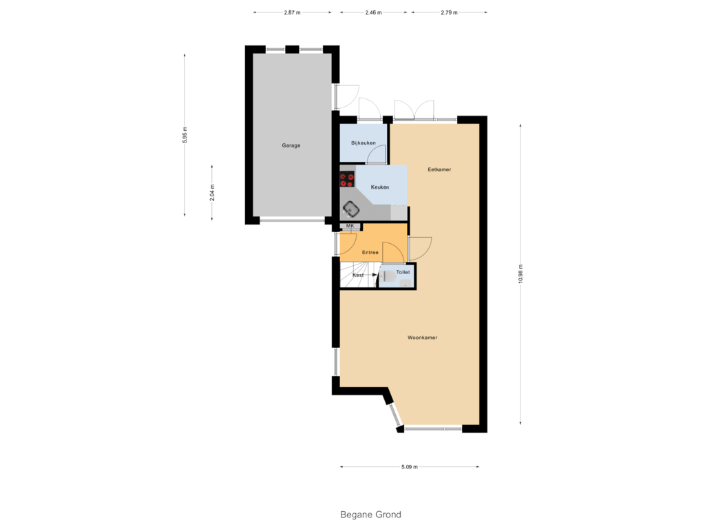 View floorplan of Begane Grond of Ribeslaan 51