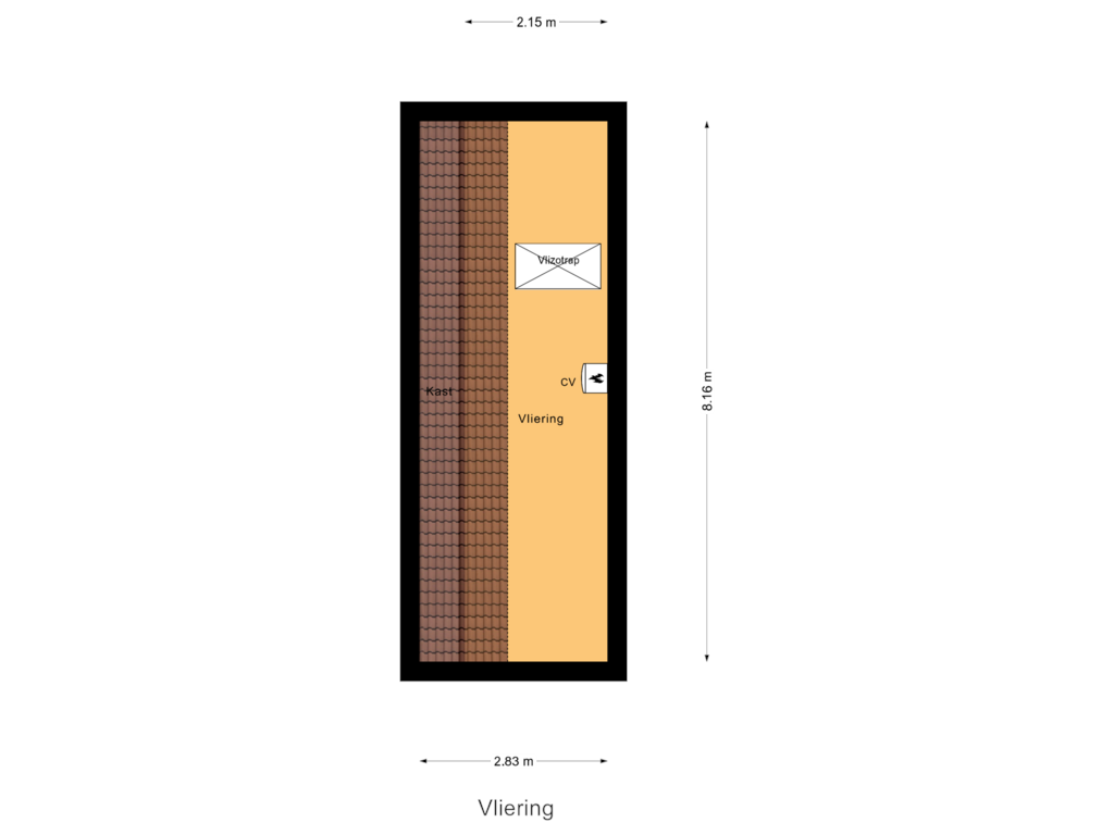 View floorplan of Vliering of Ribeslaan 51