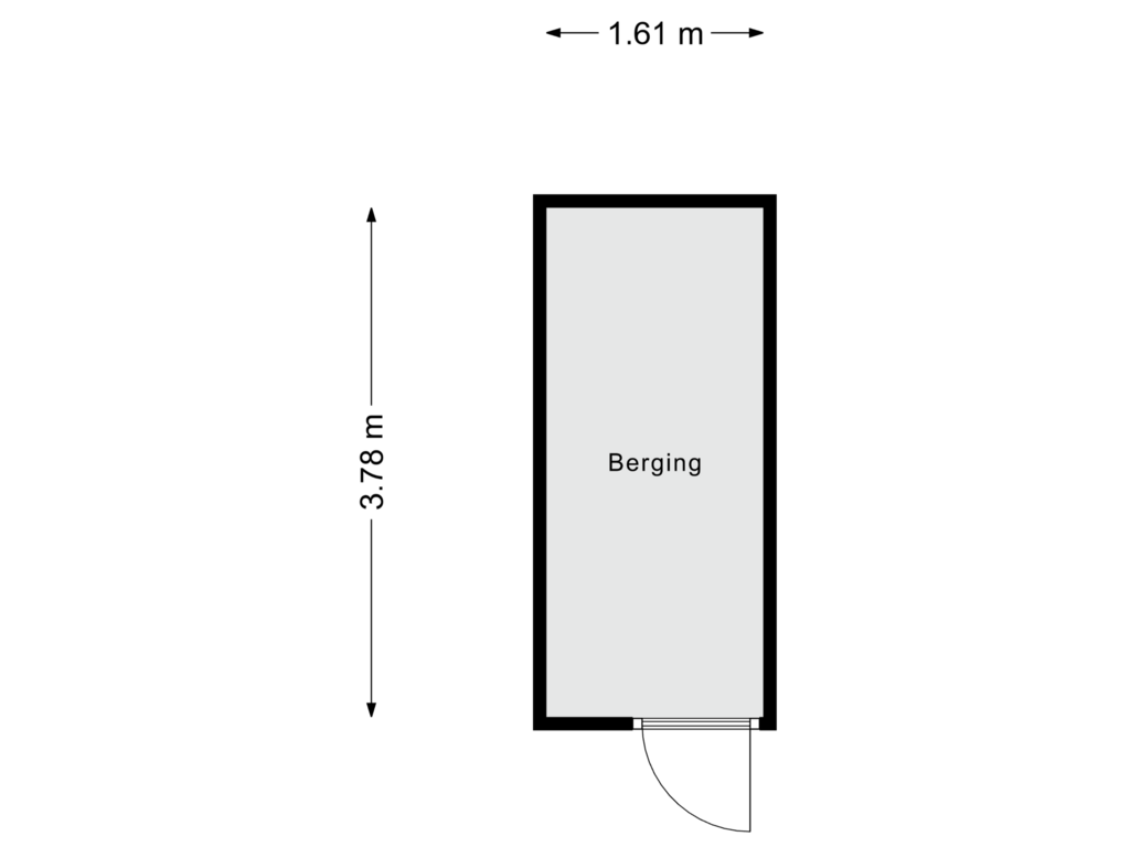 View floorplan of Berging of Oostwal 321