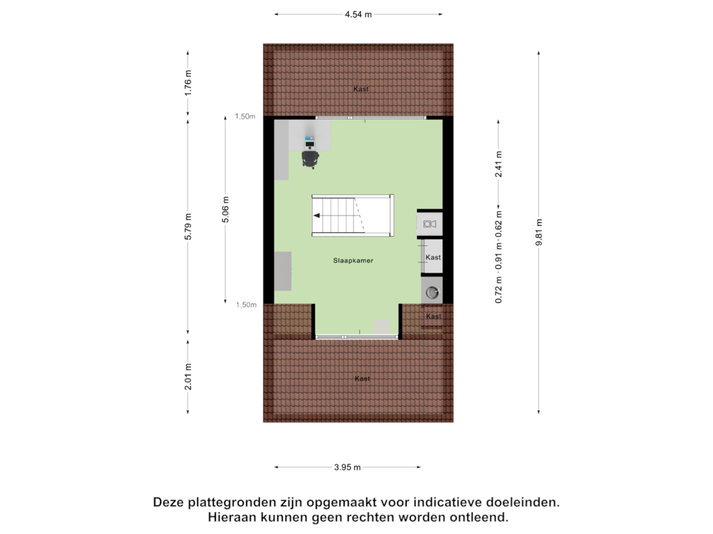 Bekijk plattegrond van Tweede Verdieping van Margaret Mitchellstraat 16