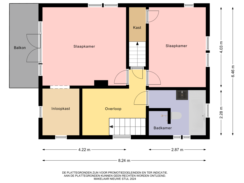 Bekijk plattegrond van Eerste verdieping van Warande 13