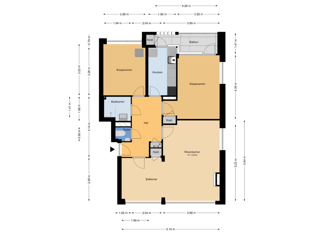 Bekijk plattegrond van 2e verdieping van Smaragdhorst 49