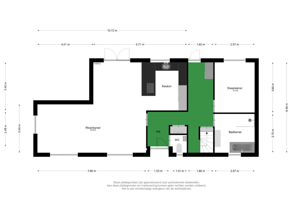 Bekijk plattegrond van Begane Grond van Wethouder Schootslaan 2-A