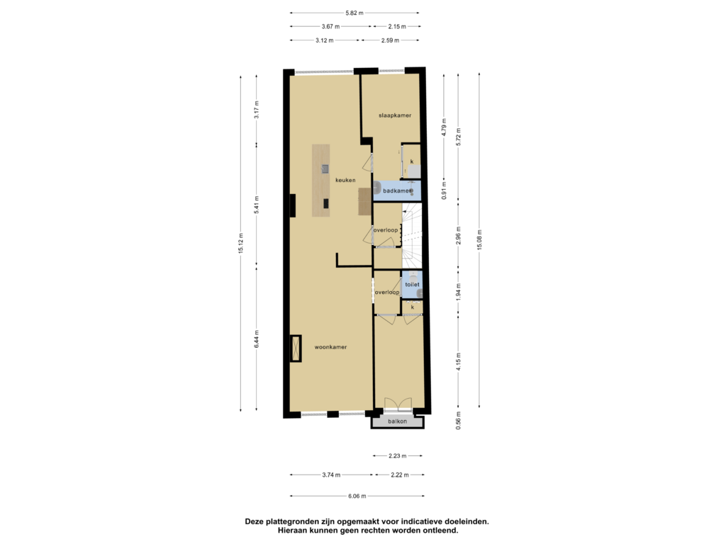 Bekijk plattegrond van 1e verdieping van Mathenesserlaan 415-A