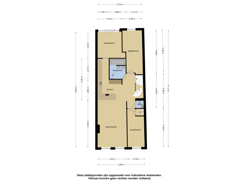 Bekijk plattegrond van 2e verdieping van Mathenesserlaan 415-A