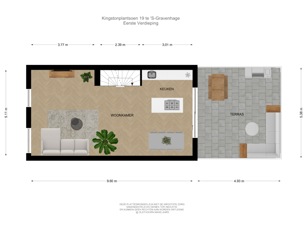 Bekijk plattegrond van Eerste Verdieping van Kingstonplantsoen 19