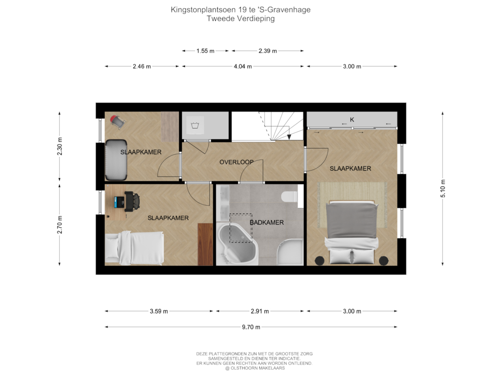 Bekijk plattegrond van Tweede Verdieping van Kingstonplantsoen 19