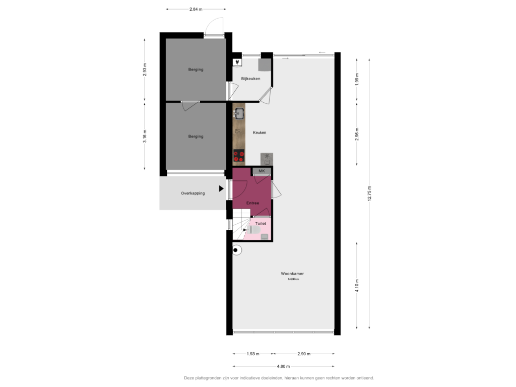 Bekijk plattegrond van Begane Grond van Maogien 21