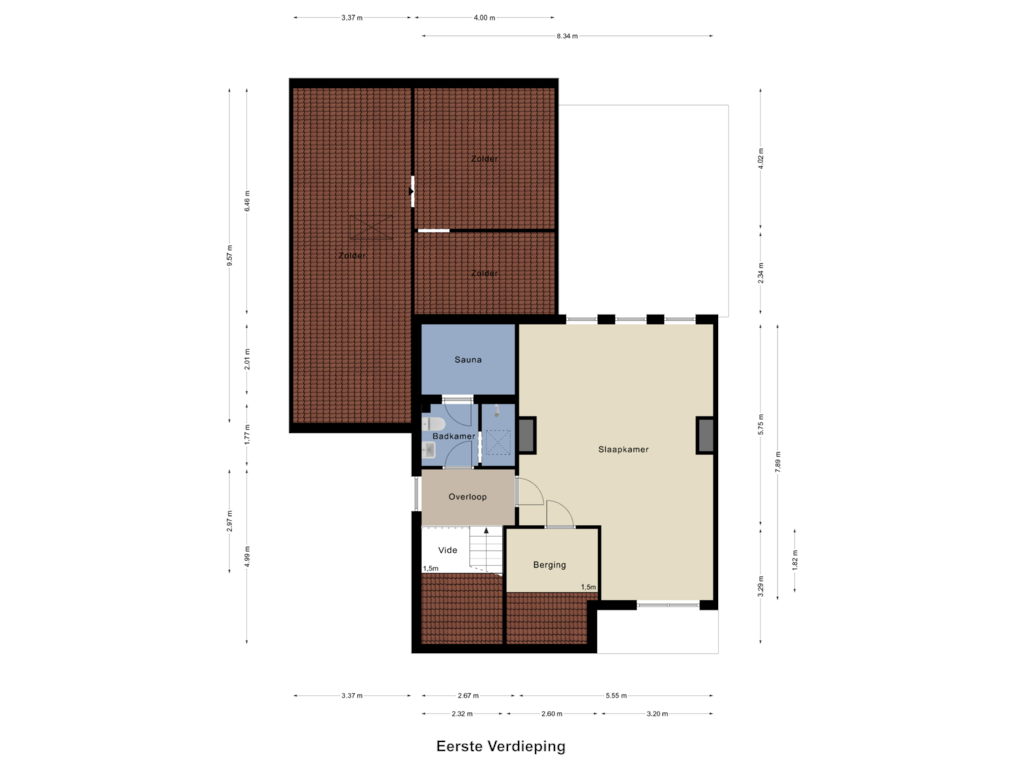 Bekijk plattegrond van Eerste Verdieping van Willem Alexanderlaan 4