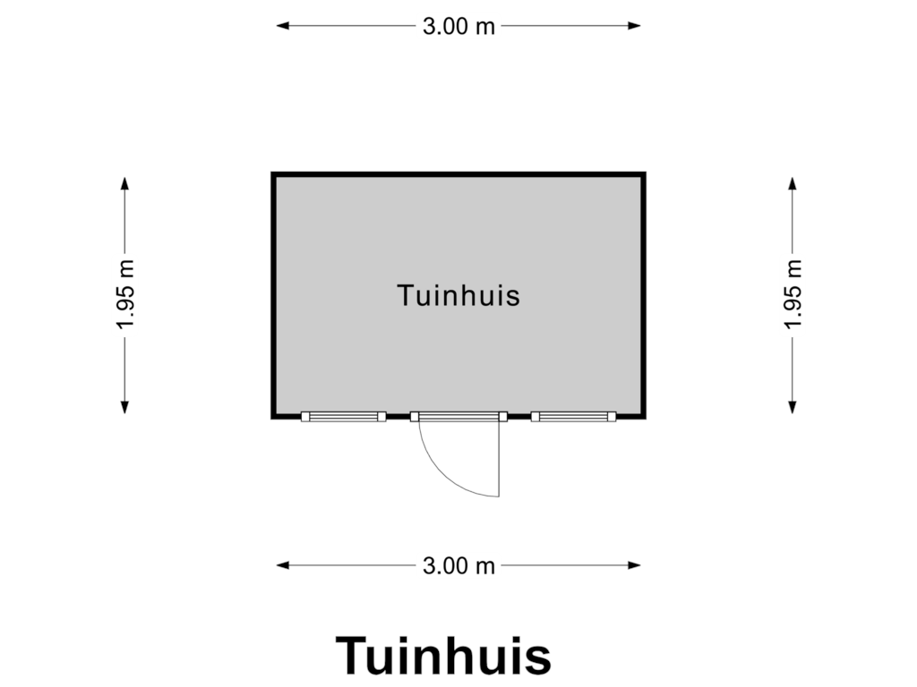 Bekijk plattegrond van Tuinhuis van Willem Alexanderlaan 4