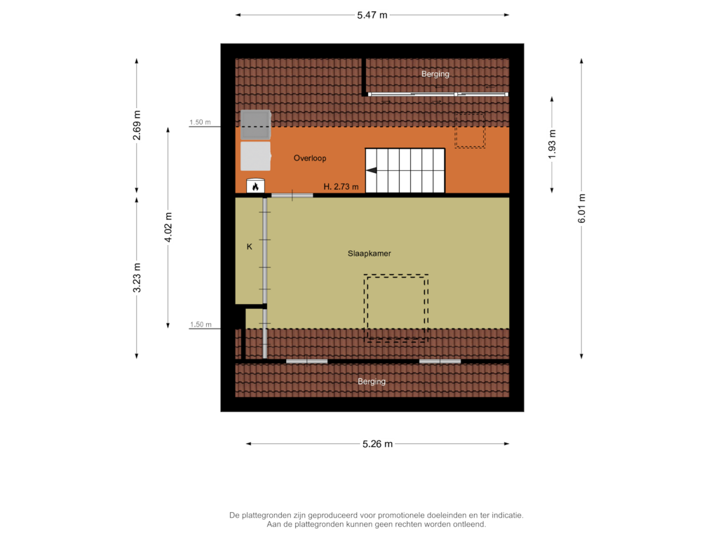 Bekijk plattegrond van Eerste verdieping van De Grutto 56