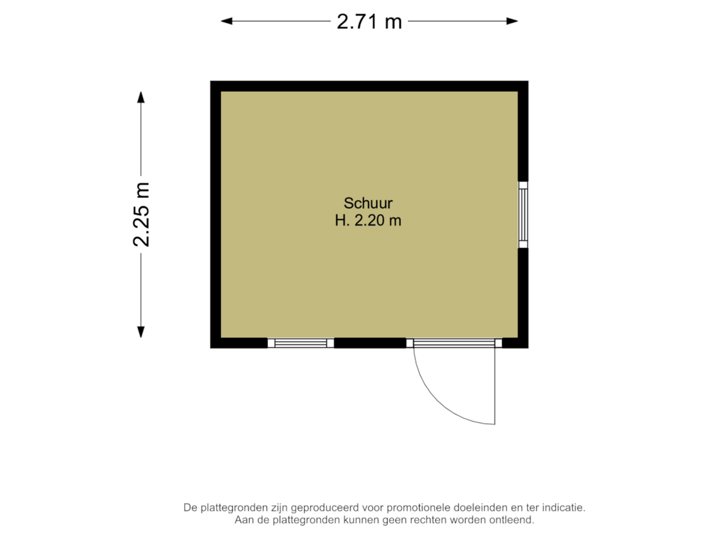 Bekijk plattegrond van Schuur van De Grutto 56