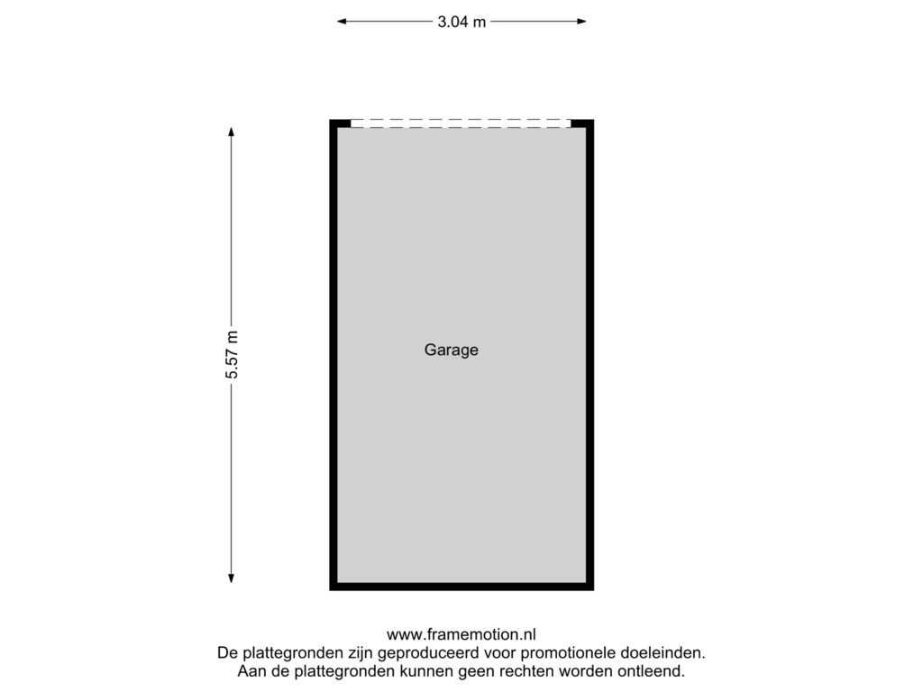 View floorplan of Garage of Merwekade 90