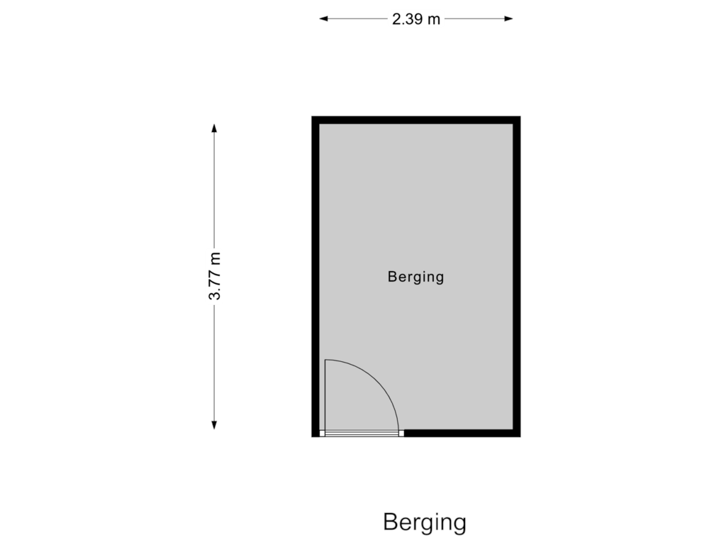 View floorplan of Berging of Vorstenhof 52