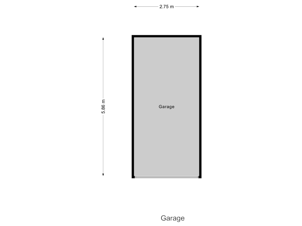 View floorplan of Garage of Vorstenhof 52