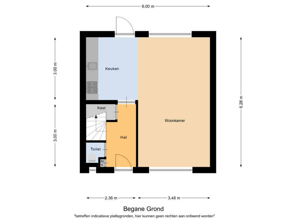 Bekijk plattegrond van Begane Grond van Kervelstraat 5