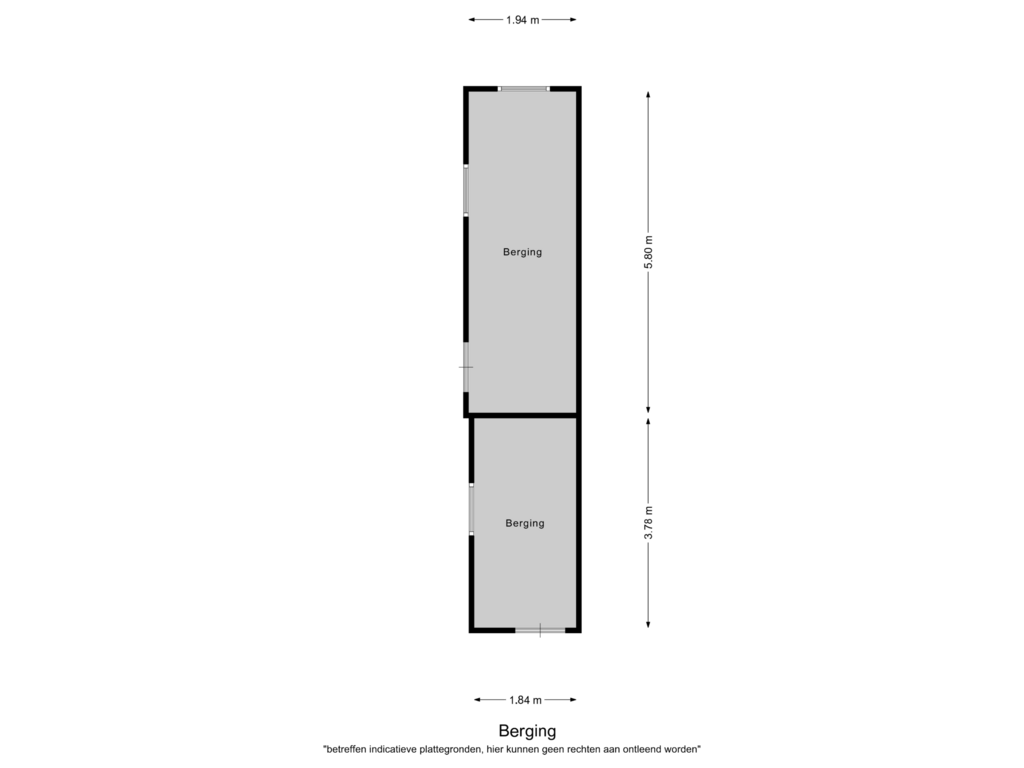 Bekijk plattegrond van Berging van Kervelstraat 5