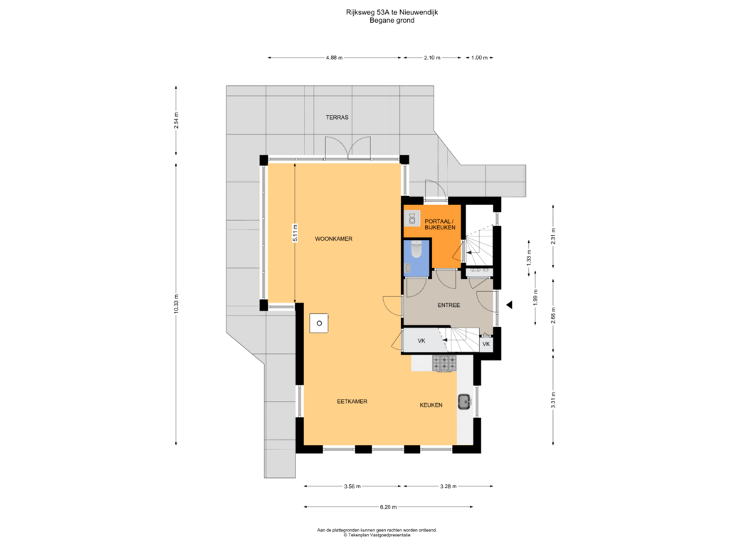 Bekijk plattegrond van Begane grond van Rijksweg 53-A