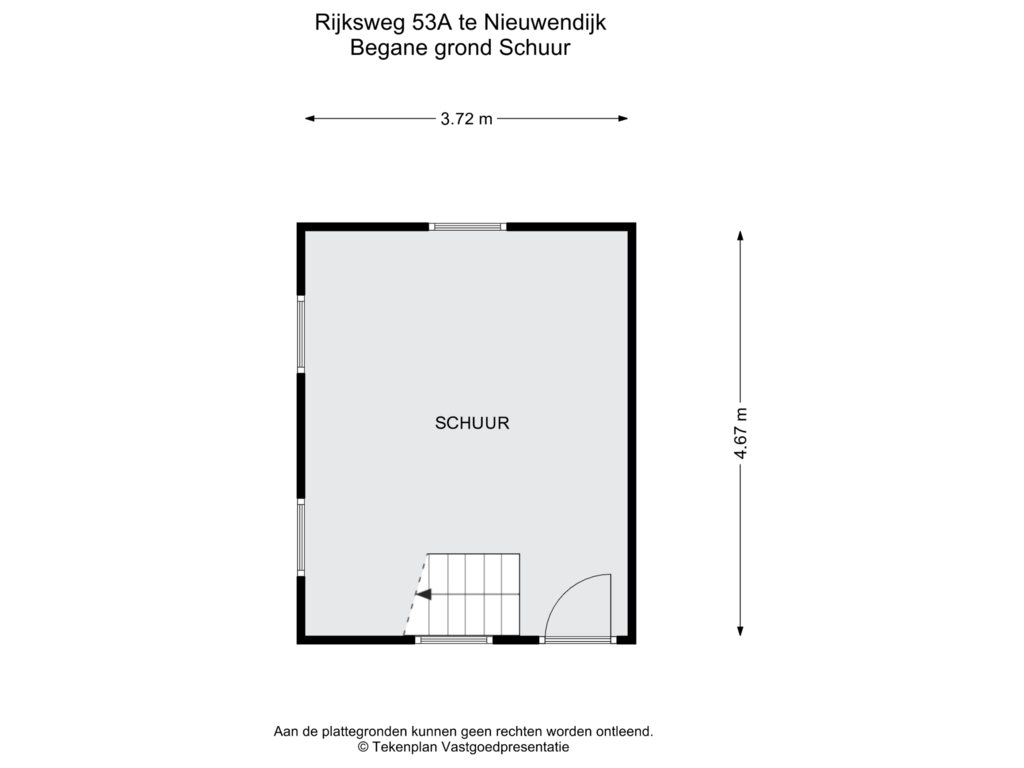 Bekijk plattegrond van Begane grond Schuur van Rijksweg 53-A