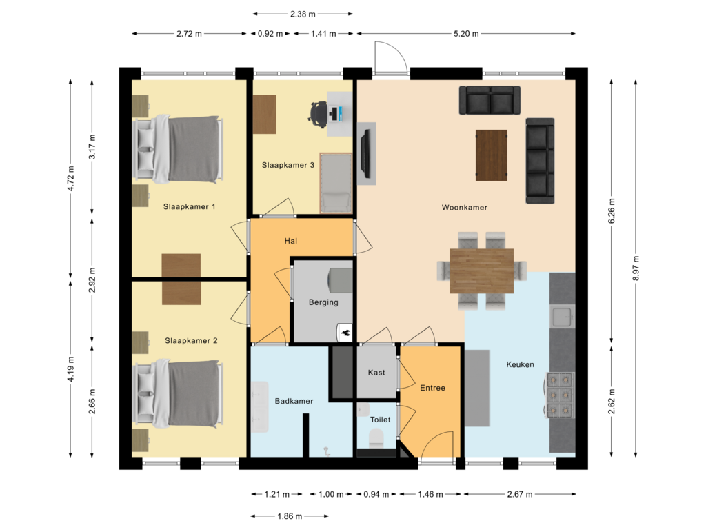 View floorplan of Woning of Kaatsbaan 84