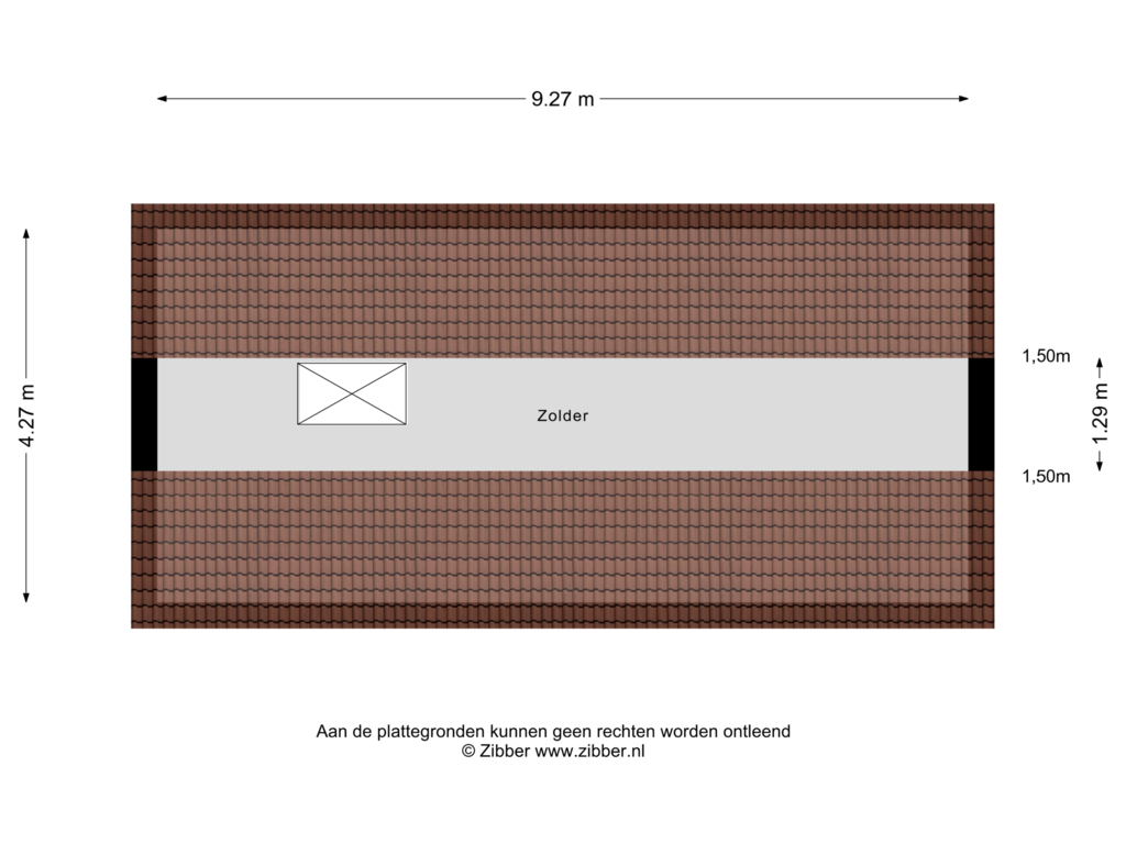 View floorplan of Zolder of Vlasakker 20