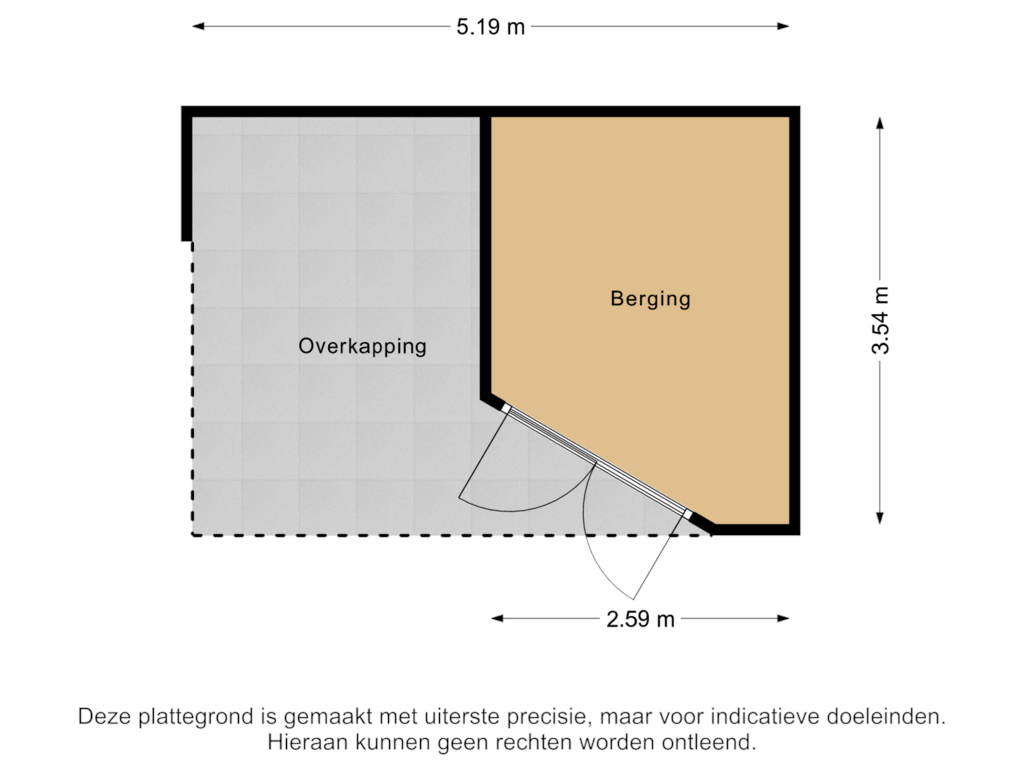 Bekijk plattegrond van Tuinhuis van Grintdyk 10