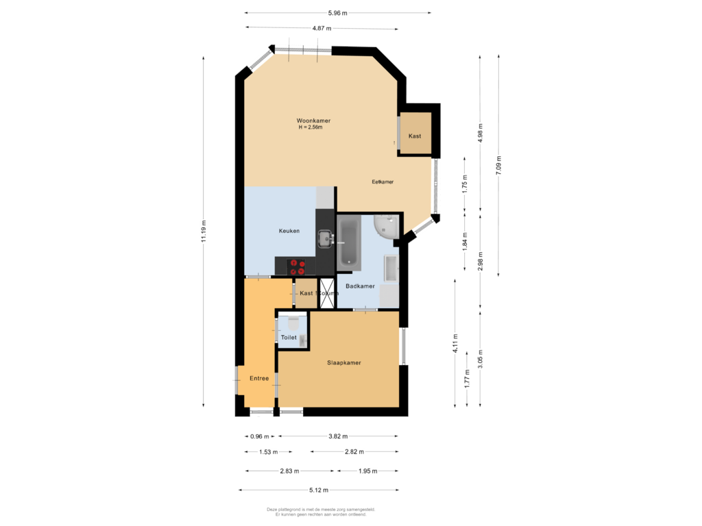 View floorplan of Begane grond of Filomeentje erf 50